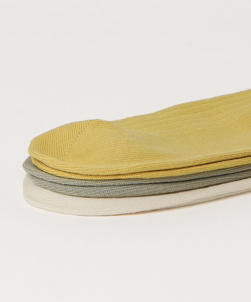 HARUSAKU CC（ハルサクシーシー）の「HARUSAKU CC : RIB Color socks 3P set メンズ リブ カラーソックス 3P セット（ソックス/靴下・メンズ・グレー/ブルー/グリーン/オートミール/コーラルピンク/イエロー/ネイビー/カーキ/ブラック・S/M/L）」の19枚目の写真