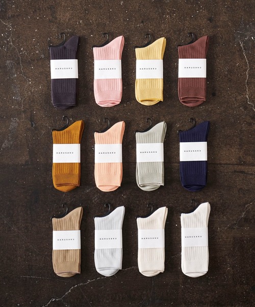 HARUSAKU CC（ハルサクシーシー）の「HARUSAKU CC : RIB Color socks 3P set メンズ リブ カラーソックス 3P セット（ソックス/靴下・メンズ・グレー/ブルー/グリーン/オートミール/コーラルピンク/イエロー/ネイビー/カーキ/ブラック・S/M/L）」の12枚目の写真