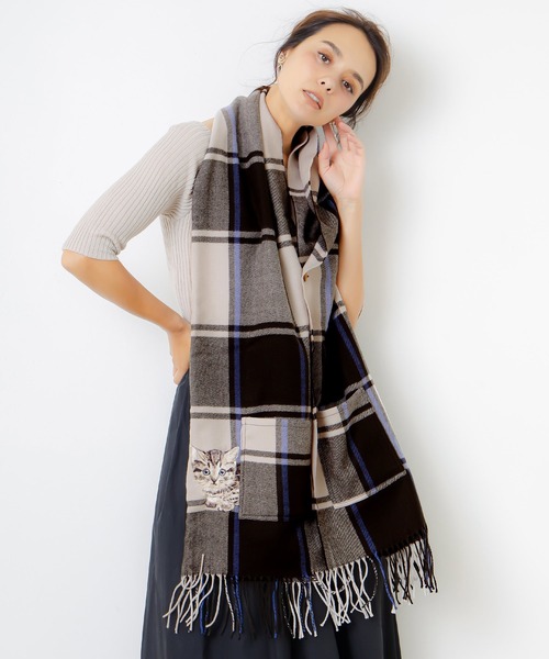 未使用タグ付✨45R カシミヤ100% ポンチョ モックネック 刺繍ロゴ入り mbt-20015-3.jpg