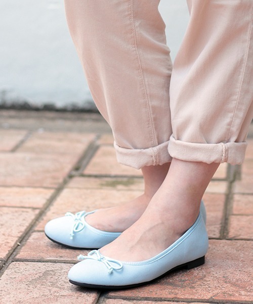 LibertyDoll（リバティードール）の「Liberty doll / ラウンドトゥ フラット バレエパンプス(5323)（バレエシューズ・レディース・ブラック系その他/グレー系その他/ブラック/ベージュ/レオパード/グレー/ネイビー/チェック/モスグリーン/サックスブルー/レッド/ブラック系その他2/グレイッシュベージュ・LL/3L/SS/L/S/M）」の10枚目の写真