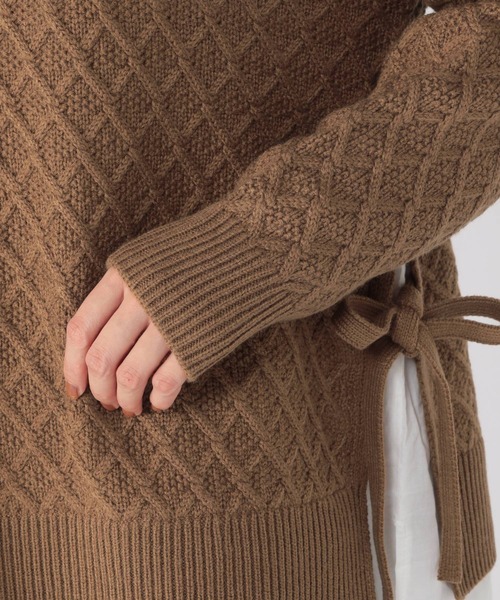 studio CLIP（スタディオクリップ）の「7ゲージ柄ドッキングプルオーバー（ニット/セーター・レディース・オフホワイト/ブルー/キャメル・MEDIUM/LARGE）」の5枚目の写真