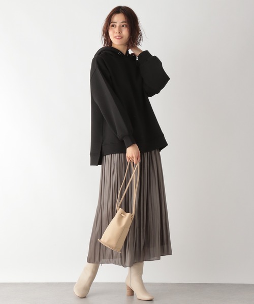 LEPSIM(レプシィム)の「ダンボールパーカー 923930(パーカー・レディース・ブラック/イエロー/ライトベージュ/ピンクベージュ・FREE)」の7枚目の写真