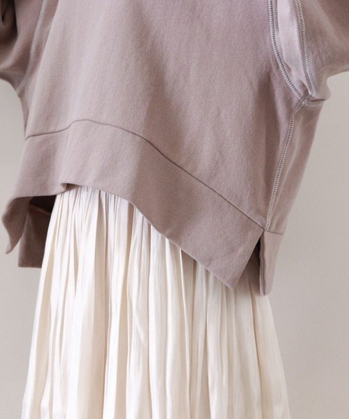 archives（アルシーヴ）の「ショート丈裏毛プルオーバー（スウェット・レディース・オフホワイト/オレンジ/グリーン/グレイッシュベージュ・MEDIUM）」の13枚目の写真