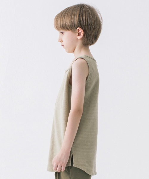 Smoothy（スムージー）の「Smoothy Fries Long Tanktop  / スムージー フライス ロングタンクトップ（Tシャツ/カットソー・キッズ・ホワイト/ベージュ/ブラック・L/M/S/XL）」の9枚目の写真