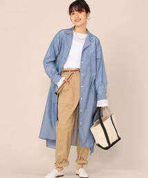 Nolley S ノーリーズのシャツワンピース ブルー ネイビー 青色系 通販 Zozotown