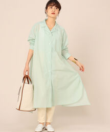 Nolley S ノーリーズのシャツワンピース グリーン カーキ 緑色系 通販 Zozotown