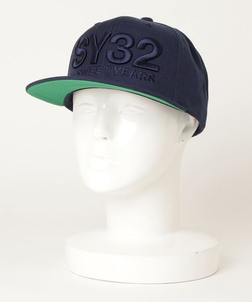 SY32 by SWEET YEARS（エスワイサーティトゥバイスィートイヤーズ）の「《SY32 by SWEET YEARS》3D LOGO SNAPBACK CAP（キャップ・メンズ・ネイビー/ブラック系その他/グレー/ブラック・FREE）」の4枚目の写真