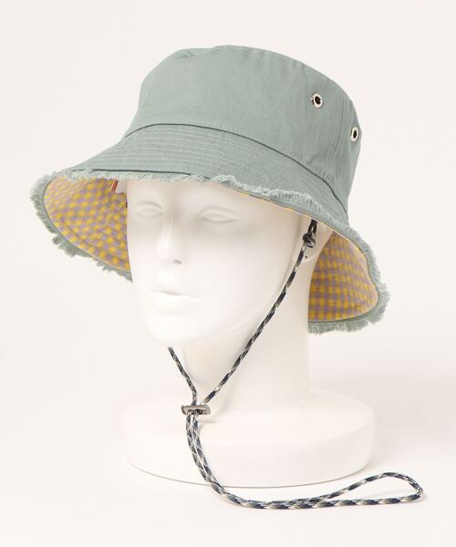 Casselini(キャセリーニ)の「【Casselini】テキスタイルバケットハット(ハット・レディース・アイボリー/ブラック/ミント・FREE)」の5枚目の写真