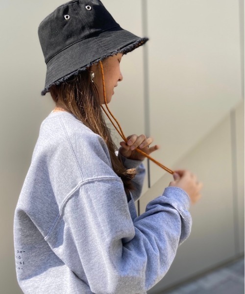 Casselini(キャセリーニ)の「【Casselini】テキスタイルバケットハット(ハット・レディース・アイボリー/ブラック/ミント・FREE)」の14枚目の写真