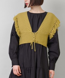 SPINNS | フリンジデザインニットビスチェ(ベスト)