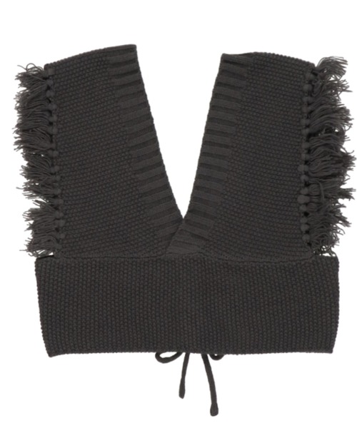 SPINNS（スピンズ）の「フリンジデザインニットビスチェ（ベスト・レディース・アイボリー/グリーン系その他/スミクロ/グレイッシュベージュ/ライトブルーグレー・ONESIZE）」の21枚目の写真