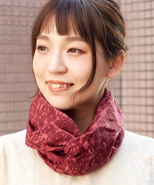 チャイハネ（チャイハネ）の「【チャイハネ】ノマドブレロスヌード＆ヘアバンド 2WAY（ヘアバンド・レディース・ネイビー/ベージュ/ホワイト・FREE）」の3枚目の写真