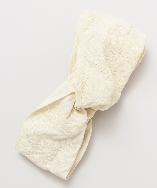 チャイハネ（チャイハネ）の「【チャイハネ】ノマドブレロスヌード＆ヘアバンド 2WAY（ヘアバンド・レディース・ネイビー/ベージュ/ホワイト・FREE）」の6枚目の写真