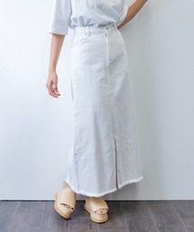 ROGER AND RAW（ロジャーアンドロウ）の「デニムトラペーズスカート（デニムスカート）」