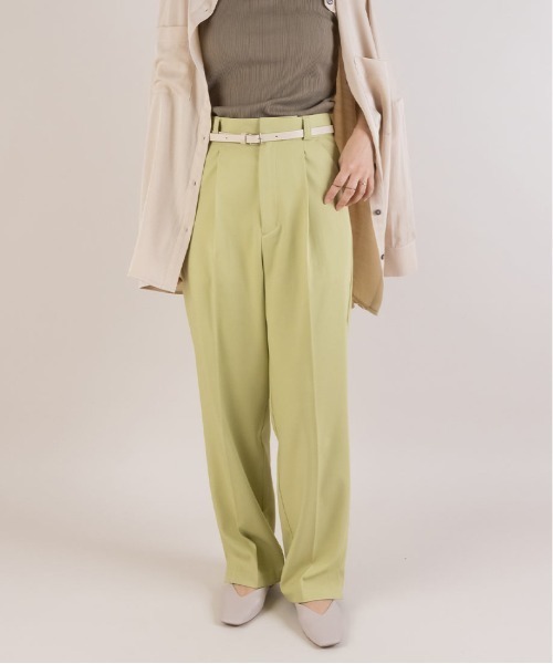 RANDA(ランダ)の「センタープレスカラーパンツ(その他パンツ・レディース・ベージュ/パープル/グリーン・1/0)」の3枚目の写真