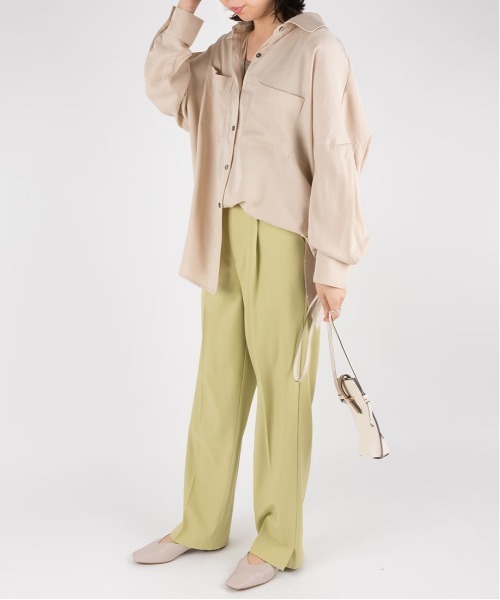RANDA(ランダ)の「センタープレスカラーパンツ(その他パンツ・レディース・ベージュ/パープル/グリーン・1/0)」の9枚目の写真