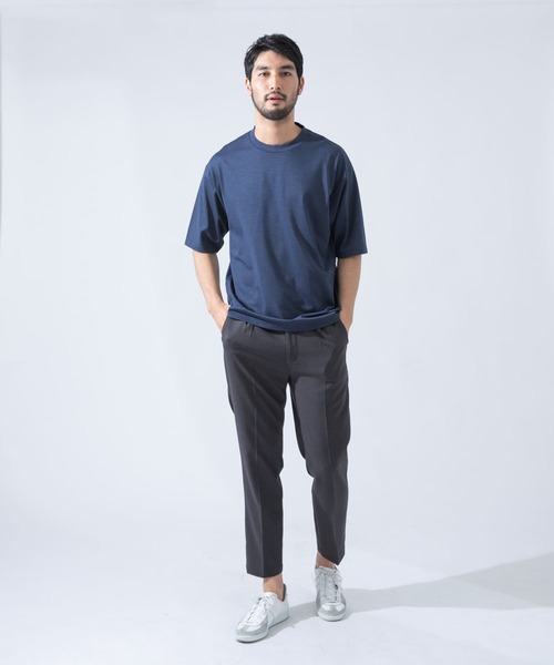 URBAN RESEARCH ROSSO MEN（アーバンリサーチロッソメン）の「メリノウールクルーネックTシャツ（Tシャツ/カットソー・メンズ・グレー/ネイビー/カーキ・MEDIUM/X-LARGE/SMALL/LARGE）」の6枚目の写真