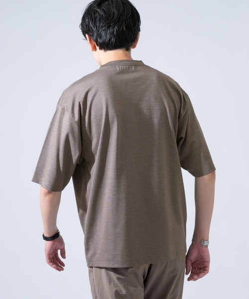 URBAN RESEARCH ROSSO MEN（アーバンリサーチロッソメン）の「メリノウールクルーネックTシャツ（Tシャツ/カットソー・メンズ・グレー/ネイビー/カーキ・MEDIUM/X-LARGE/SMALL/LARGE）」の9枚目の写真