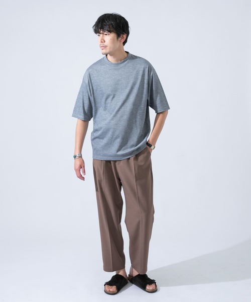 URBAN RESEARCH ROSSO MEN（アーバンリサーチロッソメン）の「メリノウールクルーネックTシャツ（Tシャツ/カットソー・メンズ・グレー/ネイビー/カーキ・MEDIUM/X-LARGE/SMALL/LARGE）」の13枚目の写真