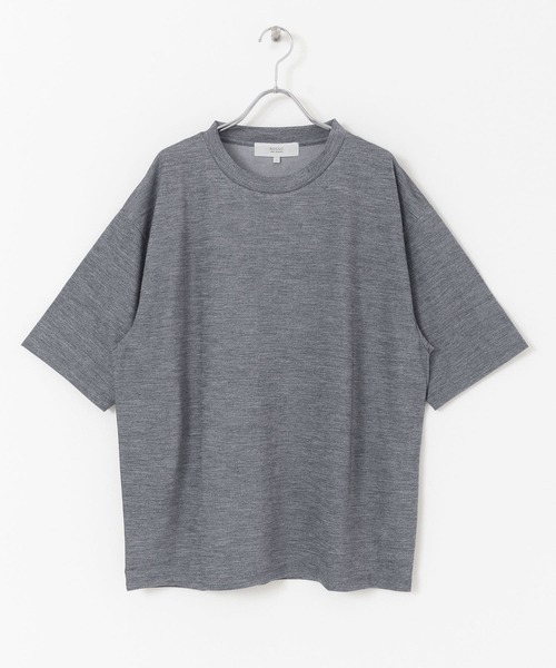 URBAN RESEARCH ROSSO MEN（アーバンリサーチロッソメン）の「メリノウールクルーネックTシャツ（Tシャツ/カットソー・メンズ・グレー/ネイビー/カーキ・MEDIUM/X-LARGE/SMALL/LARGE）」の15枚目の写真