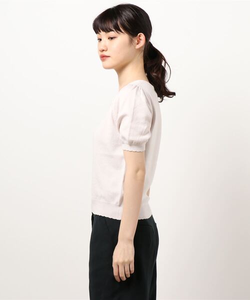 LODISPOTTO（ロディスポット）の「フルールビジューニット（ニット/セーター・レディース・ブラック/ホワイト/ピンク・MEDIUM）」の4枚目の写真