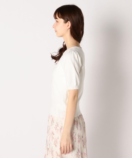 LODISPOTTO（ロディスポット）の「フルールビジューニット（ニット/セーター・レディース・ブラック/ホワイト/ピンク・MEDIUM）」の9枚目の写真