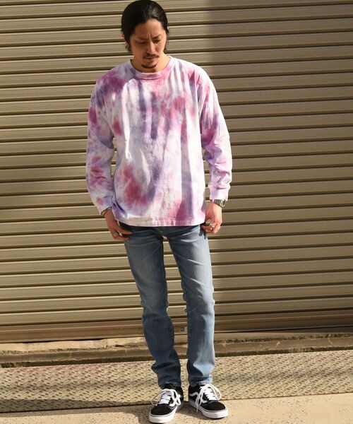 Russell Athletic(ラッセルアスレティック)の「【WEB限定/SHIPS別注】RUSSELL ATHLETIC: タイダイ ロングスリーブ Tシャツ (ロンT)(Tシャツ/カットソー・メンズ・ダークグレー/ベージュ/ブルー/ピンク・SMALL/MEDIUM/LARGE/X-LARGE)」の7枚目の写真