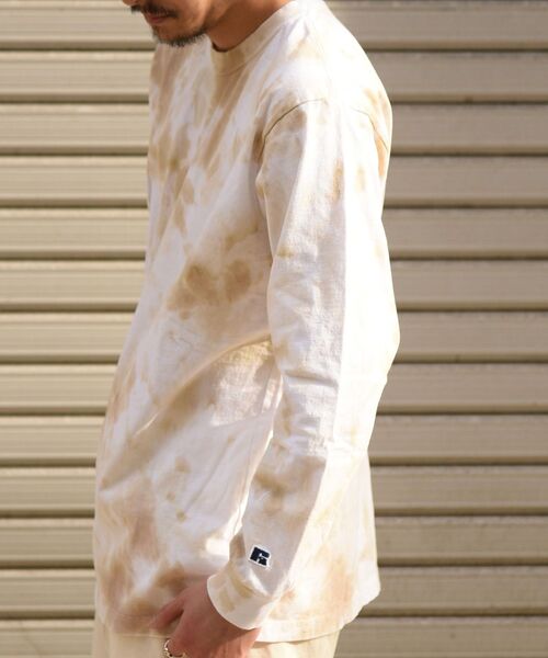 Russell Athletic(ラッセルアスレティック)の「【WEB限定/SHIPS別注】RUSSELL ATHLETIC: タイダイ ロングスリーブ Tシャツ (ロンT)(Tシャツ/カットソー・メンズ・ダークグレー/ベージュ/ブルー/ピンク・SMALL/MEDIUM/LARGE/X-LARGE)」の15枚目の写真