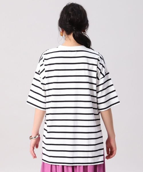 INED（イネド）の「ビッグTシャツ（Tシャツ/カットソー・レディース・オフホワイト/オレンジ/その他9/スミクロ・9号）」の8枚目の写真