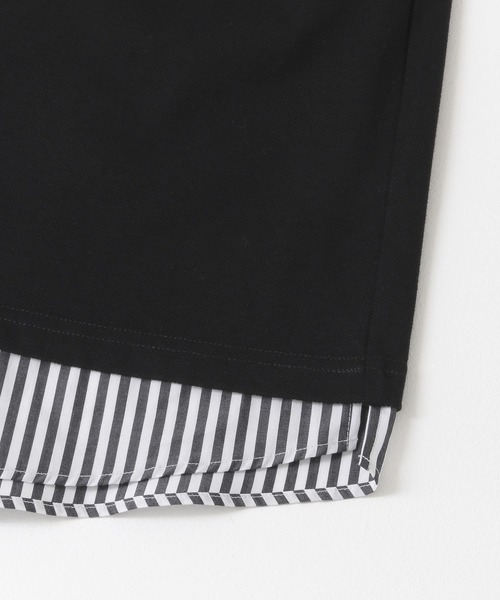 URBAN RESEARCH ROSSO MEN（アーバンリサーチロッソメン）の「レイヤードポロシャツ（ポロシャツ・メンズ・ブラック/オフホワイト・MEDIUM/LARGE）」の14枚目の写真