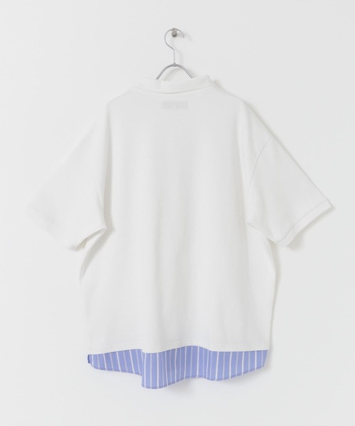 URBAN RESEARCH ROSSO MEN（アーバンリサーチロッソメン）の「レイヤードポロシャツ（ポロシャツ・メンズ・ブラック/オフホワイト・MEDIUM/LARGE）」の15枚目の写真