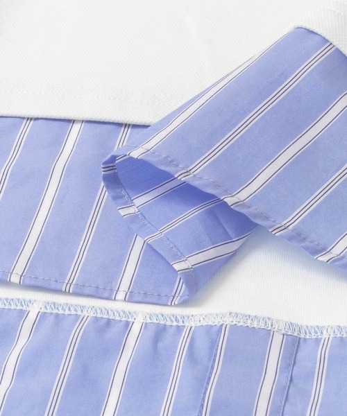 URBAN RESEARCH ROSSO MEN（アーバンリサーチロッソメン）の「レイヤードポロシャツ（ポロシャツ・メンズ・ブラック/オフホワイト・MEDIUM/LARGE）」の16枚目の写真