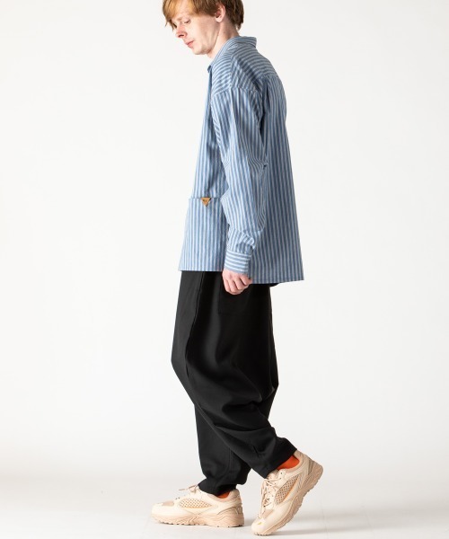 rehacer(レアセル)の「rehacer : Wide Slit Boil Stripe Shirt Made in Japan / ワイドスリットストライプシャツ メイドインジャパン(シャツ/ブラウス・メンズ・サックスブルー・SMALL/MEDIUM/LARGE)」の8枚目の写真