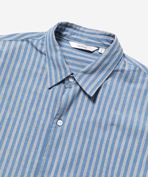 rehacer(レアセル)の「rehacer : Wide Slit Boil Stripe Shirt Made in Japan / ワイドスリットストライプシャツ メイドインジャパン(シャツ/ブラウス・メンズ・サックスブルー・SMALL/MEDIUM/LARGE)」の11枚目の写真