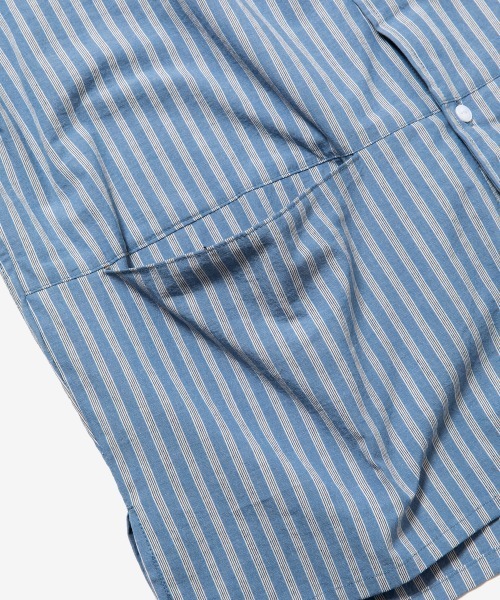 rehacer(レアセル)の「rehacer : Wide Slit Boil Stripe Shirt Made in Japan / ワイドスリットストライプシャツ メイドインジャパン(シャツ/ブラウス・メンズ・サックスブルー・SMALL/MEDIUM/LARGE)」の12枚目の写真