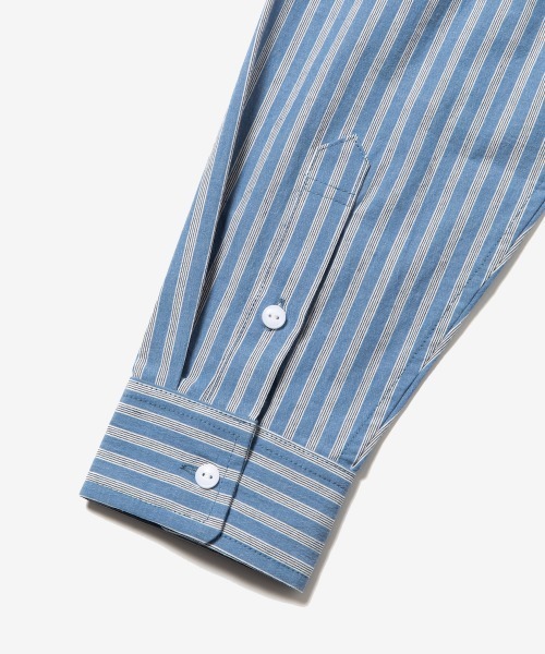 rehacer(レアセル)の「rehacer : Wide Slit Boil Stripe Shirt Made in Japan / ワイドスリットストライプシャツ メイドインジャパン(シャツ/ブラウス・メンズ・サックスブルー・SMALL/MEDIUM/LARGE)」の15枚目の写真