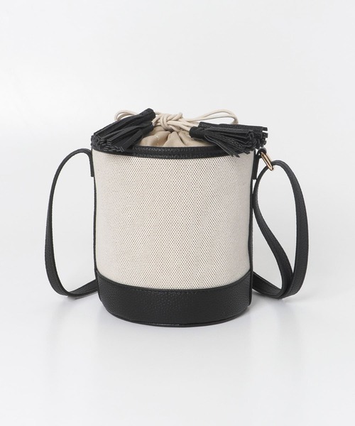 RODE SKO（ロデスコ）の「BELEN キャンバスミニバケツバッグ（ショルダーバッグ・レディース・ブラック/ブラウン・ONE）」の12枚目の写真