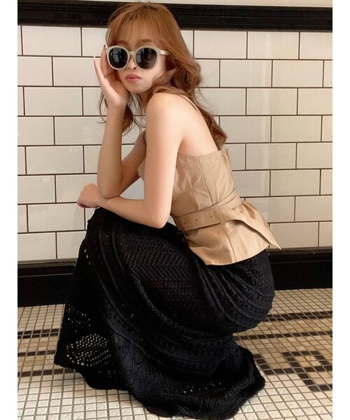 RESEXXY（リゼクシー）の「ボストンサングラス（サングラス・レディース・ブラック/ベージュ/ブラウン・FREE）」の4枚目の写真