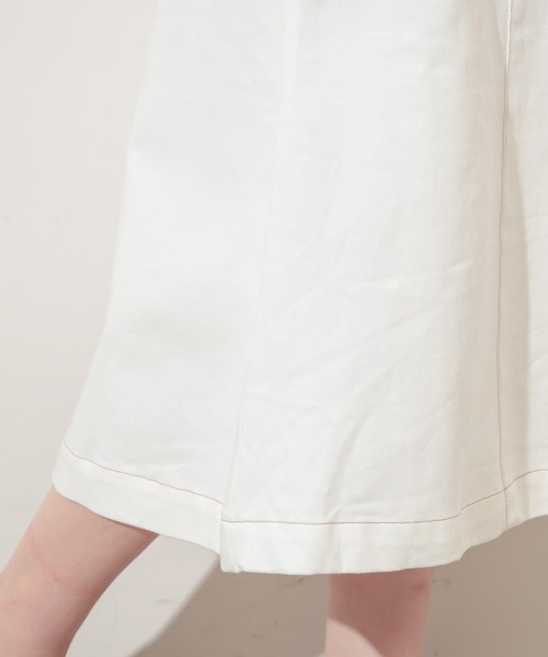 natural couture（ナチュラルクチュール）の「【WEB限定】バックリボンフロント釦フレアワンピース（ワンピース・レディース・オフホワイト/ブルー・FREE）」の16枚目の写真