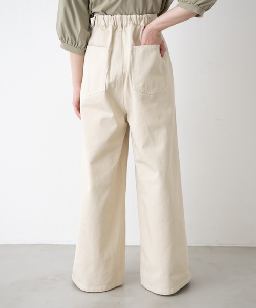 MERLOT（メルロー）の「ヘビーツイル＆デニムワイドパンツ（デニムパンツ・レディース・インディゴブルー/ナチュラル・FREE）」の12枚目の写真