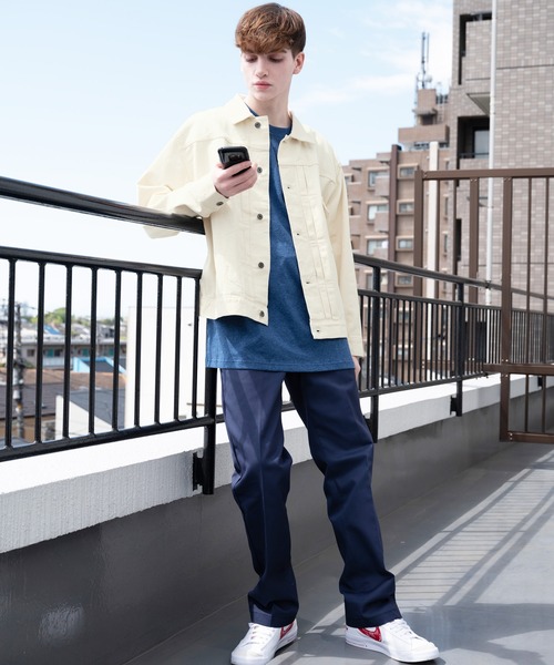 ８(eight)（エイト）の「10ozデニムジャケット（デニムジャケット・メンズ・ブラック/インディゴブルー/ブルー/キナリ・MEDIUM/X-LARGE/LARGE）」の8枚目の写真