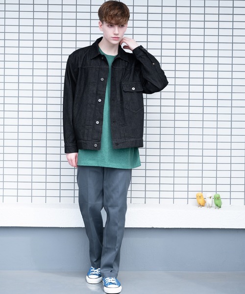 ８(eight)（エイト）の「10ozデニムジャケット（デニムジャケット・メンズ・ブラック/インディゴブルー/ブルー/キナリ・MEDIUM/X-LARGE/LARGE）」の17枚目の写真