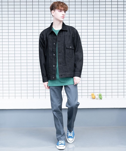 ８(eight)（エイト）の「10ozデニムジャケット（デニムジャケット・メンズ・ブラック/インディゴブルー/ブルー/キナリ・MEDIUM/X-LARGE/LARGE）」の18枚目の写真