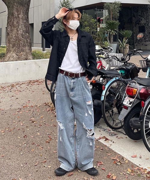 ８(eight)（エイト）の「10ozデニムジャケット（デニムジャケット・メンズ・ブラック/インディゴブルー/ブルー/キナリ・MEDIUM/X-LARGE/LARGE）」の6枚目の写真