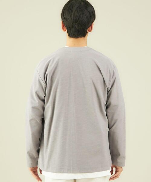 green label relaxing（グリーンレーベルリラクシング）の「CM エラシックマイヤー イージー カーディガン（カーディガン/ボレロ・メンズ・ブラック/グレー/ケリー・SMALL/MEDIUM/LARGE）」の6枚目の写真