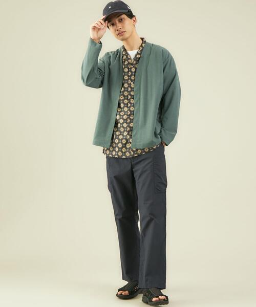 green label relaxing（グリーンレーベルリラクシング）の「CM エラシックマイヤー イージー カーディガン（カーディガン/ボレロ・メンズ・ブラック/グレー/ケリー・SMALL/MEDIUM/LARGE）」の9枚目の写真