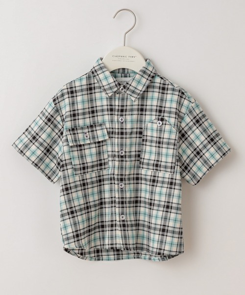CIAOPANIC TYPY（チャオパニックティピー）の「【KIDS】アソートファブリック シャツ（シャツ/ブラウス・キッズ・オリーブ/サックスブルー/ブルー・LARGE/MEDIUM/SMALL/XX-LARGE/X-LARGE）」の10枚目の写真