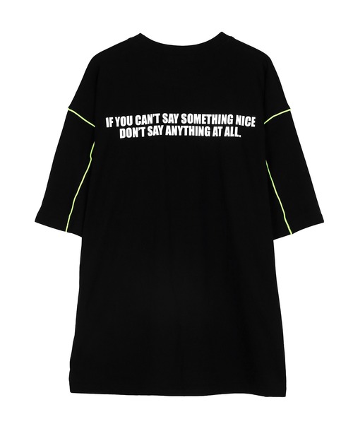 Figments（フィグメンツ）の「カラーパイピングプリントTシャツ（Tシャツ/カットソー・レディース・ブラック/ホワイト・FREE）」の11枚目の写真