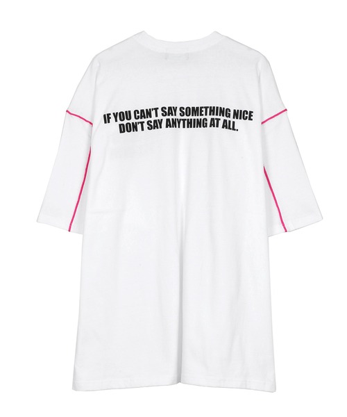 Figments（フィグメンツ）の「カラーパイピングプリントTシャツ（Tシャツ/カットソー・レディース・ブラック/ホワイト・FREE）」の10枚目の写真