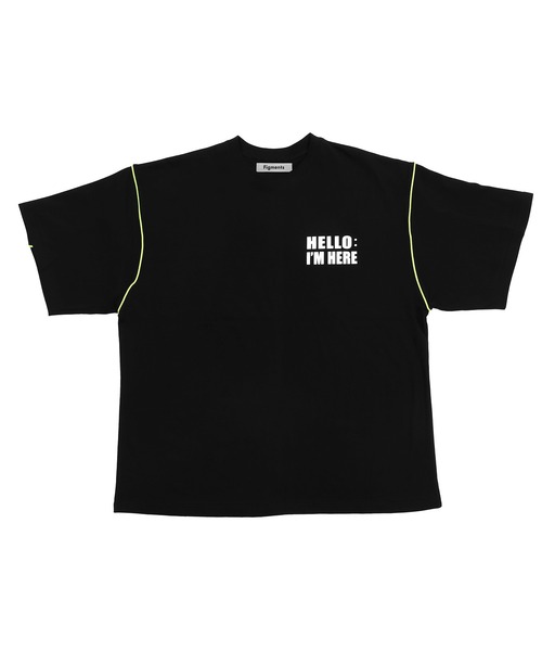 Figments（フィグメンツ）の「カラーパイピングプリントTシャツ（Tシャツ/カットソー・レディース・ブラック/ホワイト・FREE）」の15枚目の写真